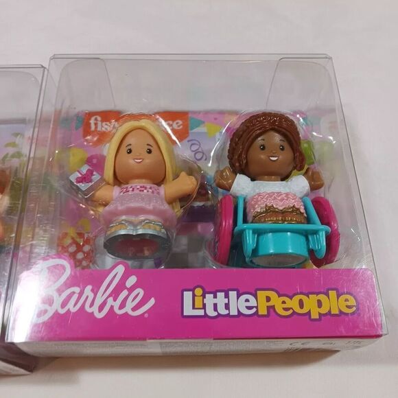 Fisher Price BARBIE Little People Swimmer + Birthday Party Figures 2 2 packs - Picture 4 of 5